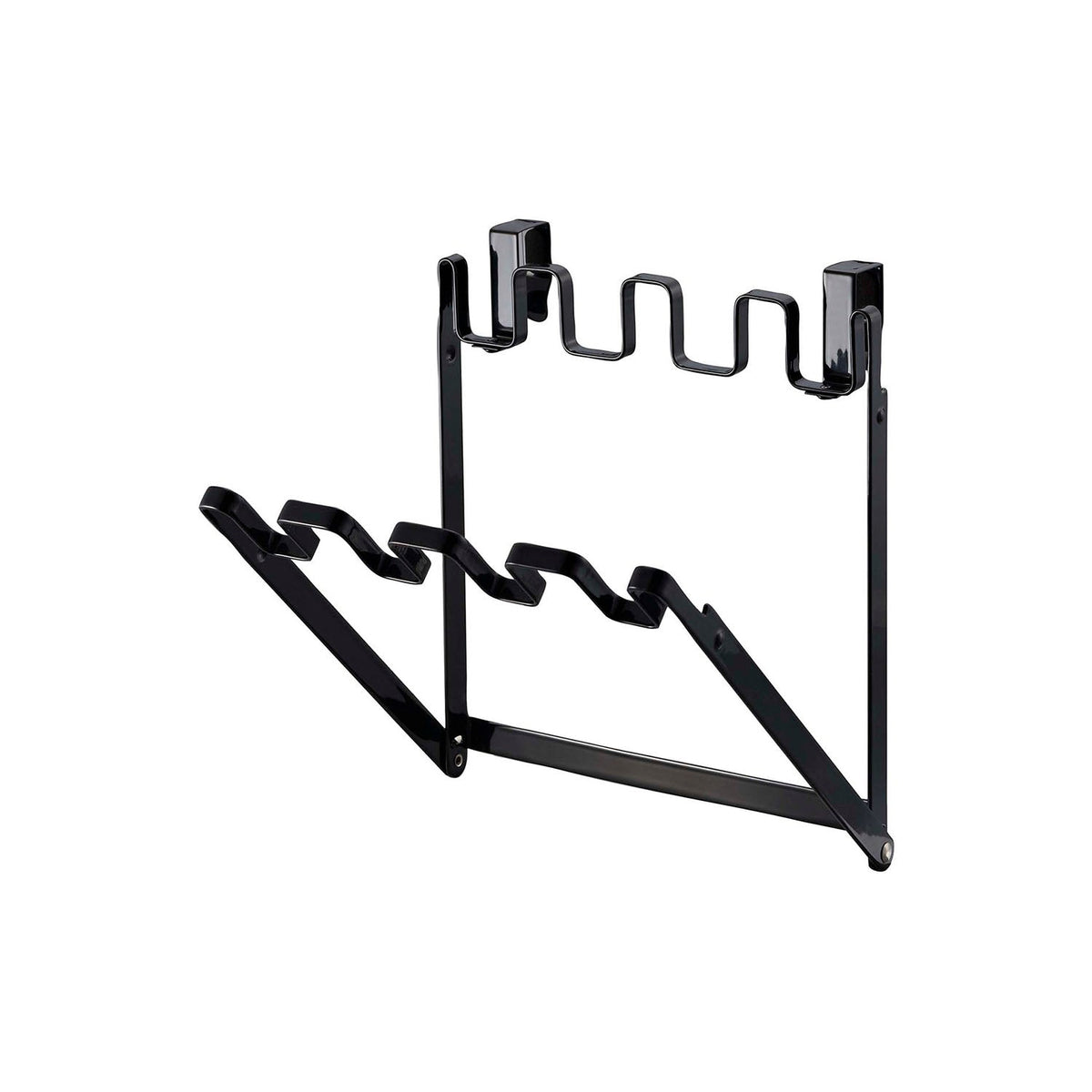 Yamazaki Tower Door-Hook Plastic Bag Hanger, Folding Wire Frame that Hooks on a Kitchen Cabinet Door to Hold a Plastic Bag as a Mini Bin, 22 x 20 x 24.5 cm and 380 g, White or Black