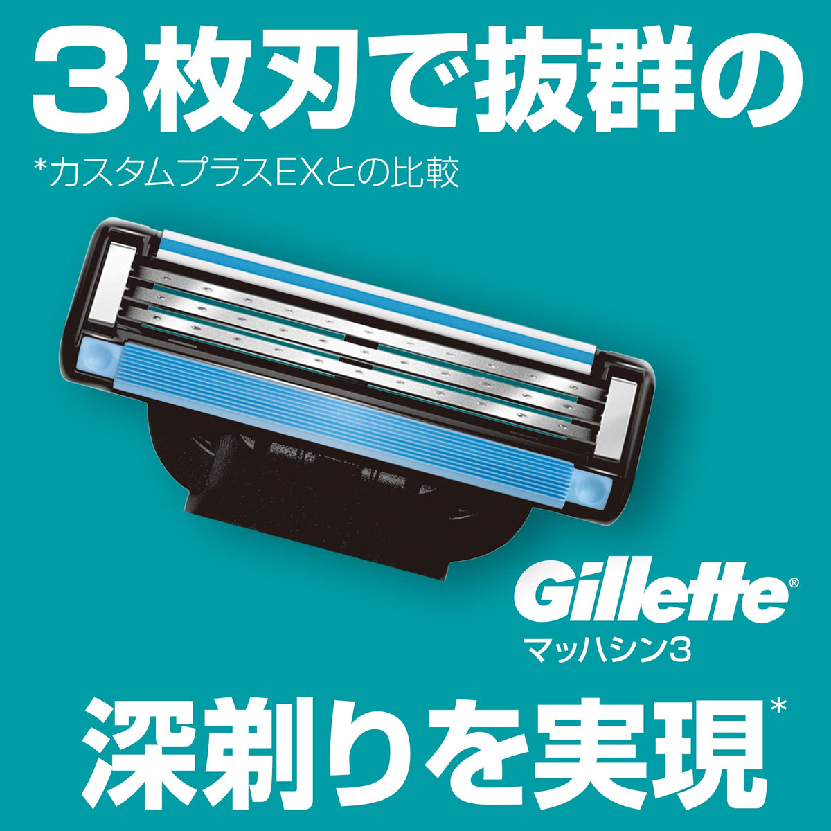 Gillette Mach3 Replacement Razor Cartridges, 8 Count, 3-Blade Suspension Cartridges with Micro Fin Guard and Clean-Structure Blades for Men