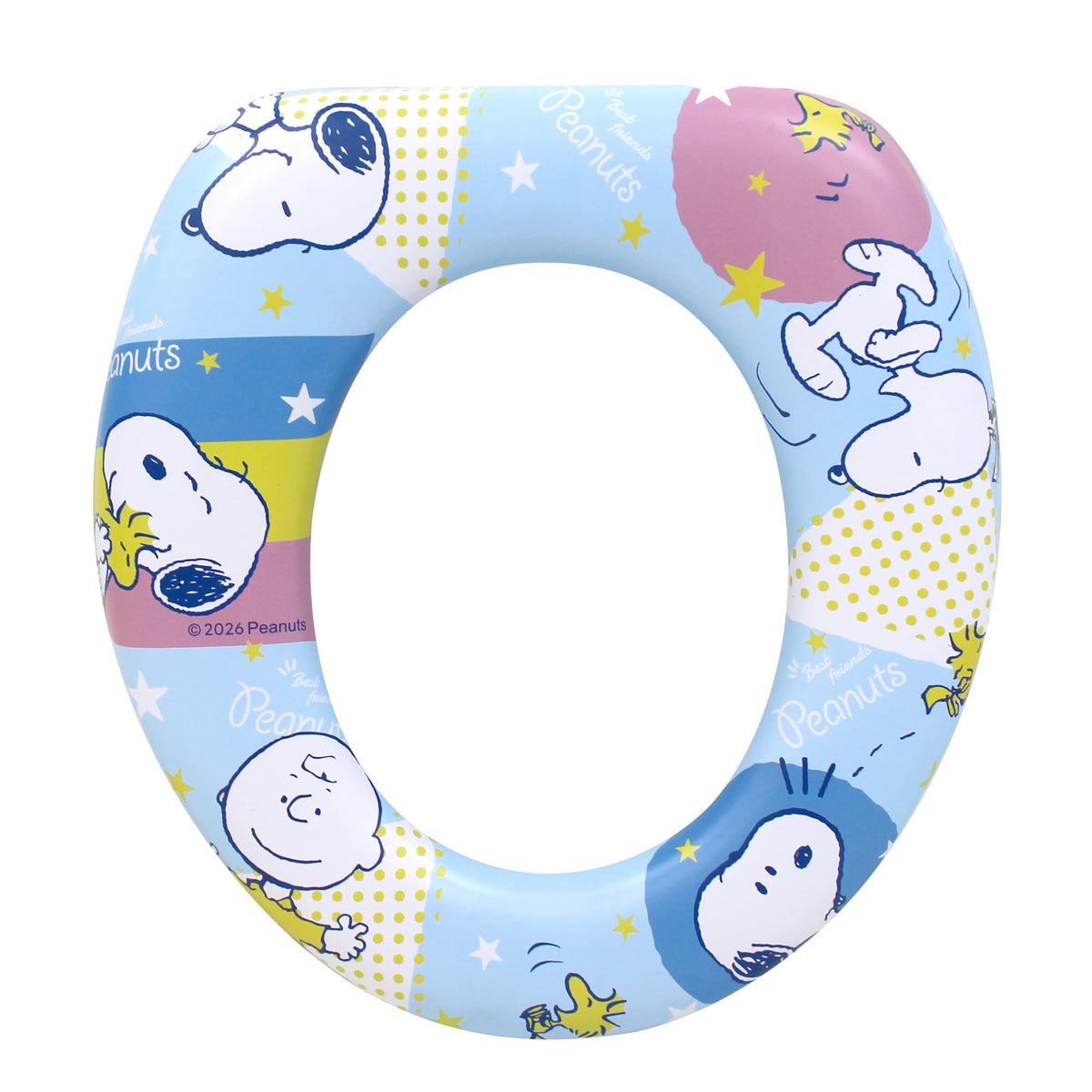 Eiwa Soft Auxiliary Toilet Seat for Toilet Training, Cushioned, Washable, No Handles, 285 x 270 mm and 244 g, Ages 1.5 to 6, in Nine Character Designs