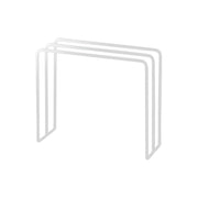 Yamazaki Tower Dishcloth Hanger for 3 Cloths, Simple Steel Frame That Hangs Three Dishcloths, Slide Cloths In From the Side, Stand It Upright for Longer Cloths, Two Hooks Included, 30 x 10 x 25 cm and 480 g, White or Black