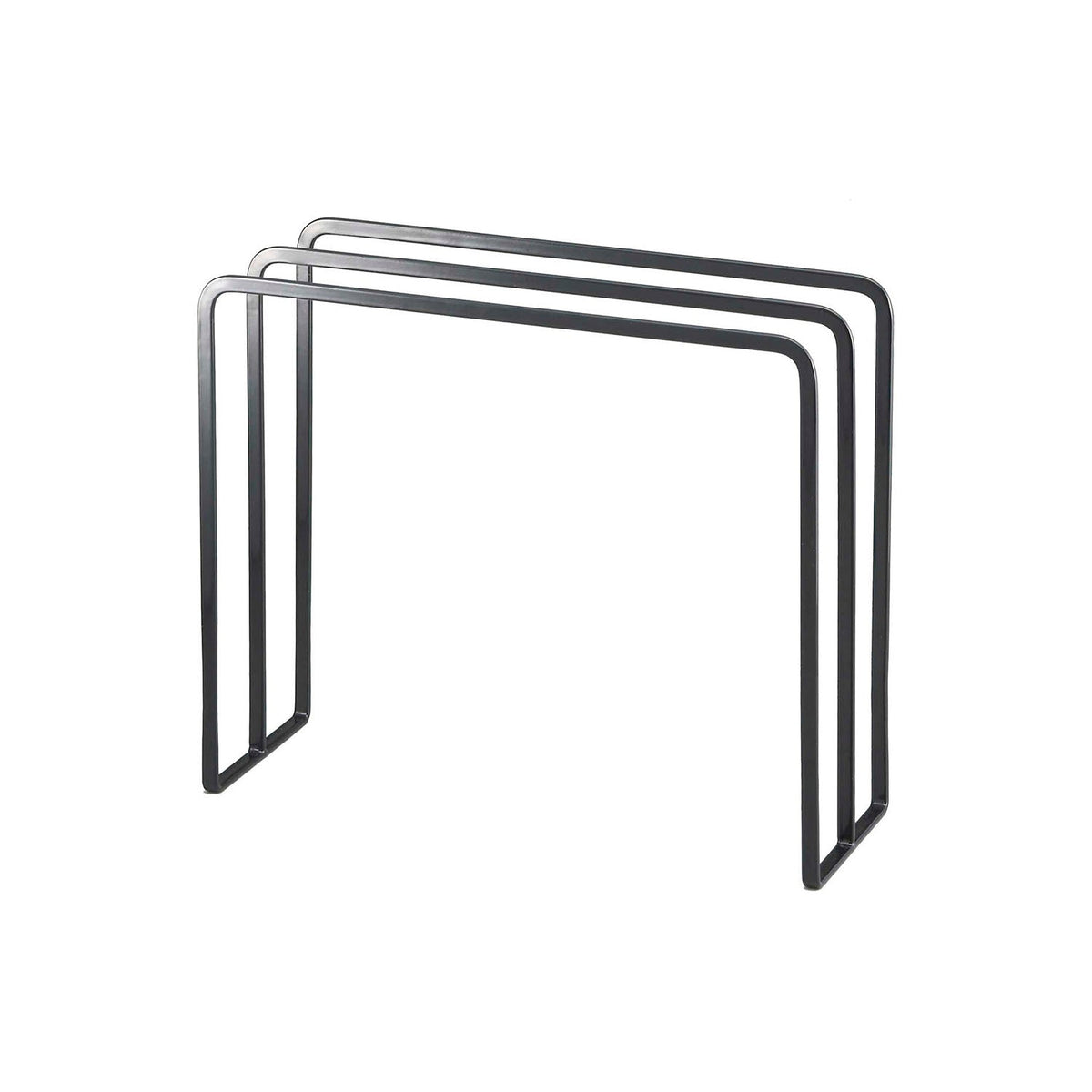 Yamazaki Tower Dishcloth Hanger for 3 Cloths, Simple Steel Frame That Hangs Three Dishcloths, Slide Cloths In From the Side, Stand It Upright for Longer Cloths, Two Hooks Included, 30 x 10 x 25 cm and 480 g, White or Black