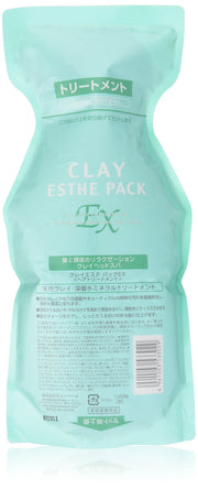 MoltoBene Clay Esthe Pack EX Scalp Clay Treatment Refill Pouch, Natural Clay and Deep-Sea Mineral Hair Pack, 1000 g, Made in Japan