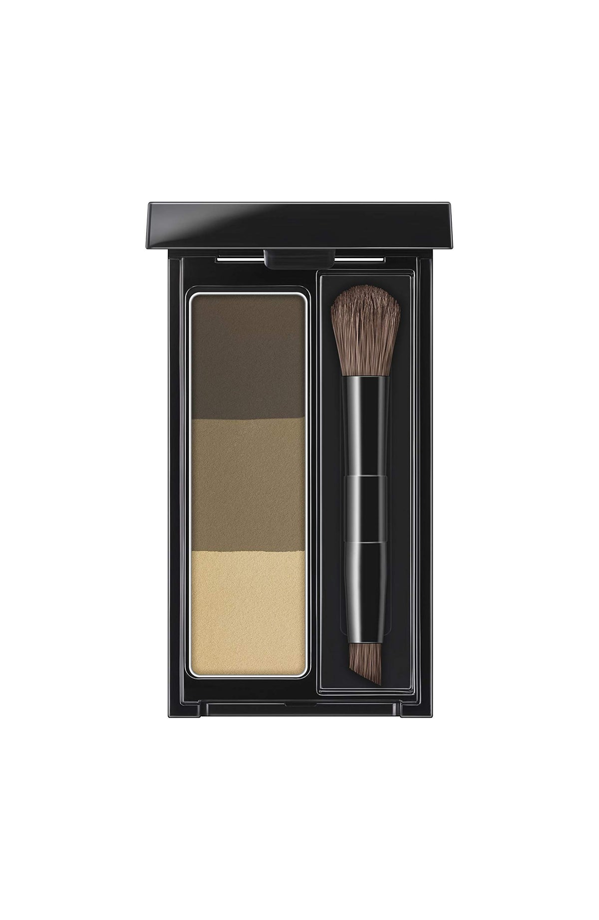 KATE Designing Eyebrow 3D, Three-Color Powder Brow Palette with Nose Shadow and Double-Ended Brush, 2.2 g