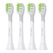 Compatible Replacement Brush Heads for Sonic Electric Toothbrushes, Standard Size with Tongue Cleaner and Protective Caps, White or Black, 4 to 10 Heads