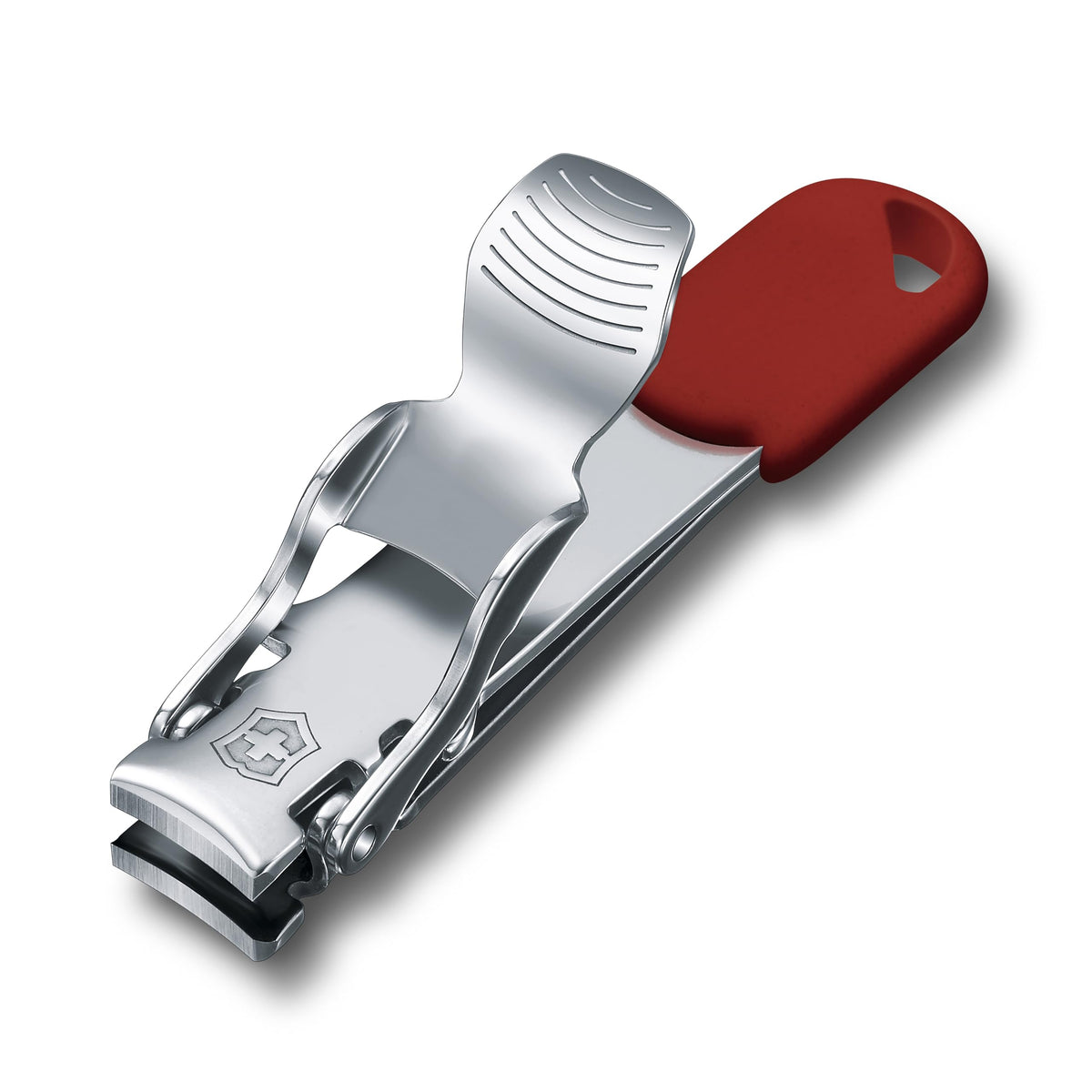 Victorinox Nail Clipper, Compact Swiss-Made Stainless Steel Clipper with Curved Blade and Lanyard Hole, Red or Black