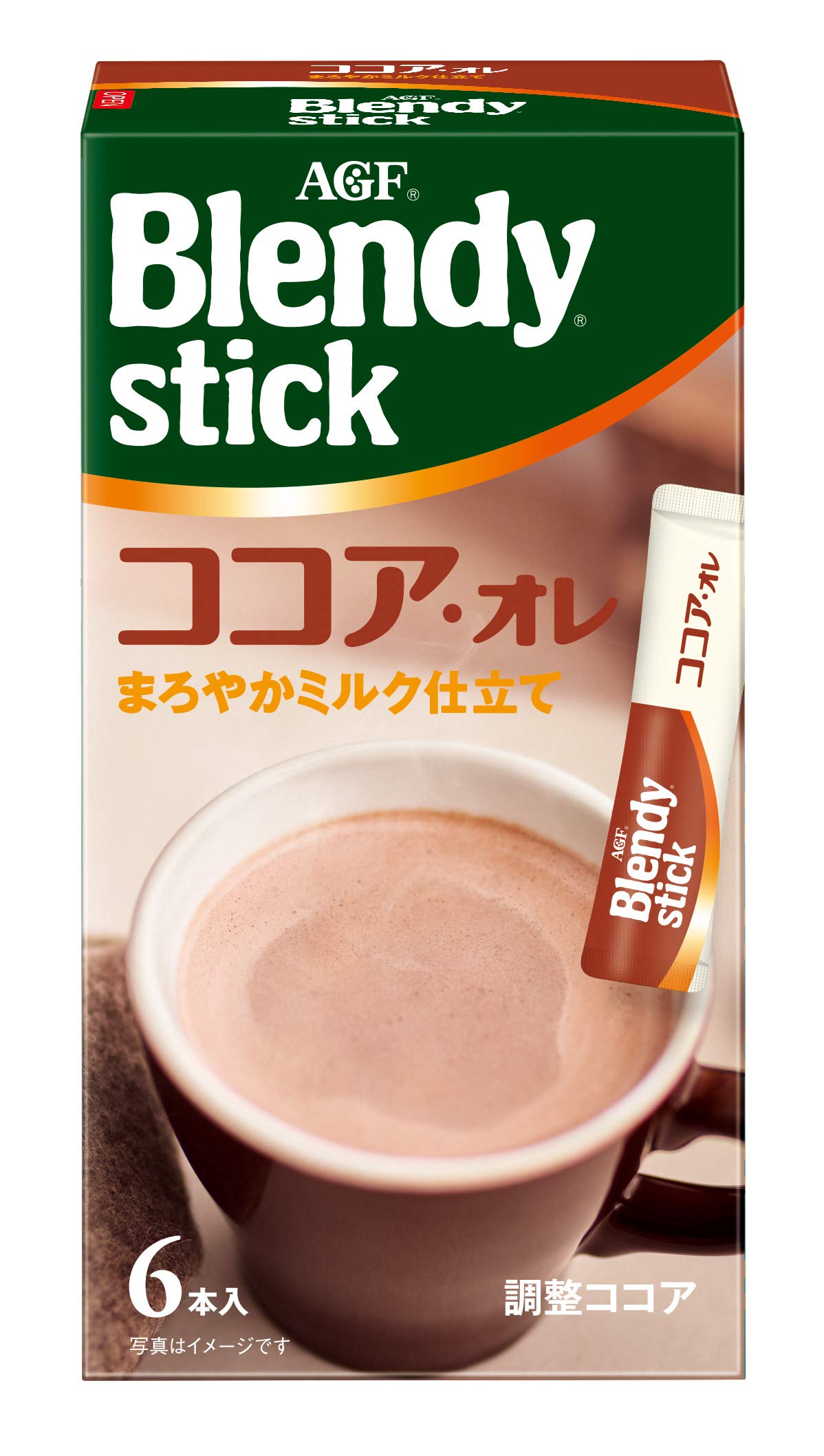 AGF Blendy Stick Instant Au Lait Sticks, 6 Sticks, Chai Tea Ole, Cocoa Au Lait Or Matcha Au Lait