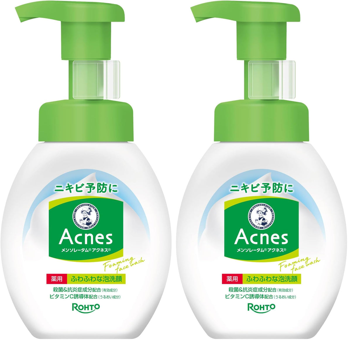 ROHTO Acnes Medicated Foaming Face Wash 160mL Pump