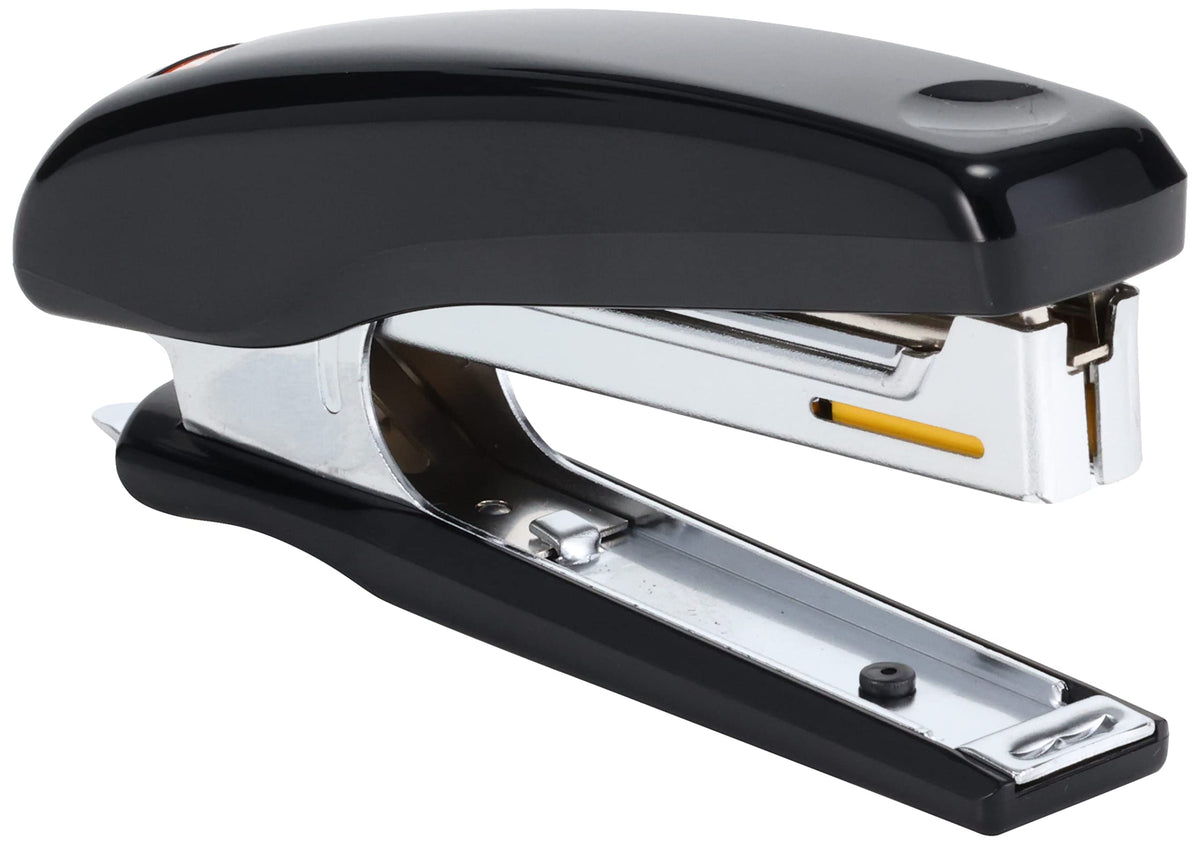 MAX HD-10D Stapler, Compact No.10 Stapler for Up to 20 Sheets with Tacking Function and 100-Staple Magazine, 103 x 23 x 50 mm, 94 g, Black