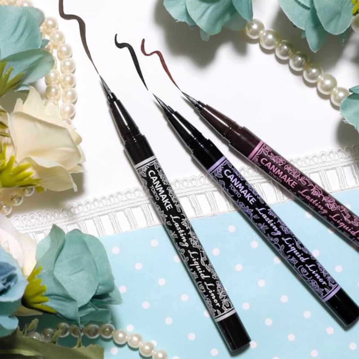 Canmake Lasting Liquid Liner, 0.1 mm Ultra-Fine Quick-Drying Liquid Eyeliner that Resists Water, Sweat, Tears and Sebum and Washes Off with Warm Water