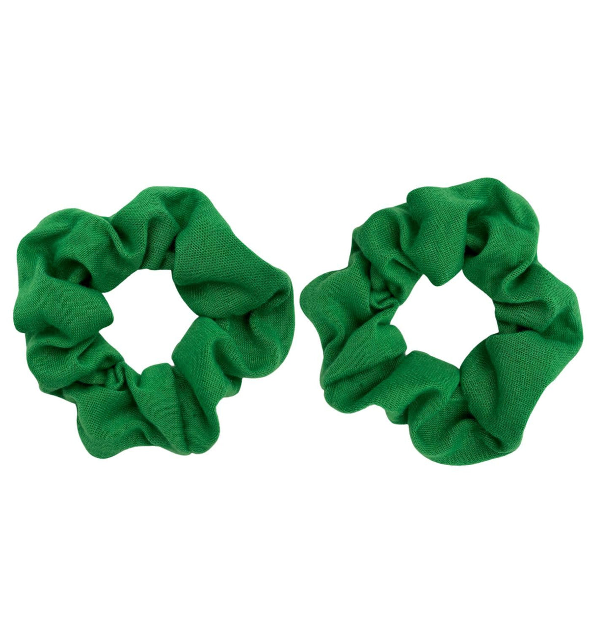 Soft Cotton Scrunchies, Pack of 2, for Women and Girls, Gentle Hair Ties for Thick Hair, Ponytails and Buns, 9.5 cm, Twelve Colors