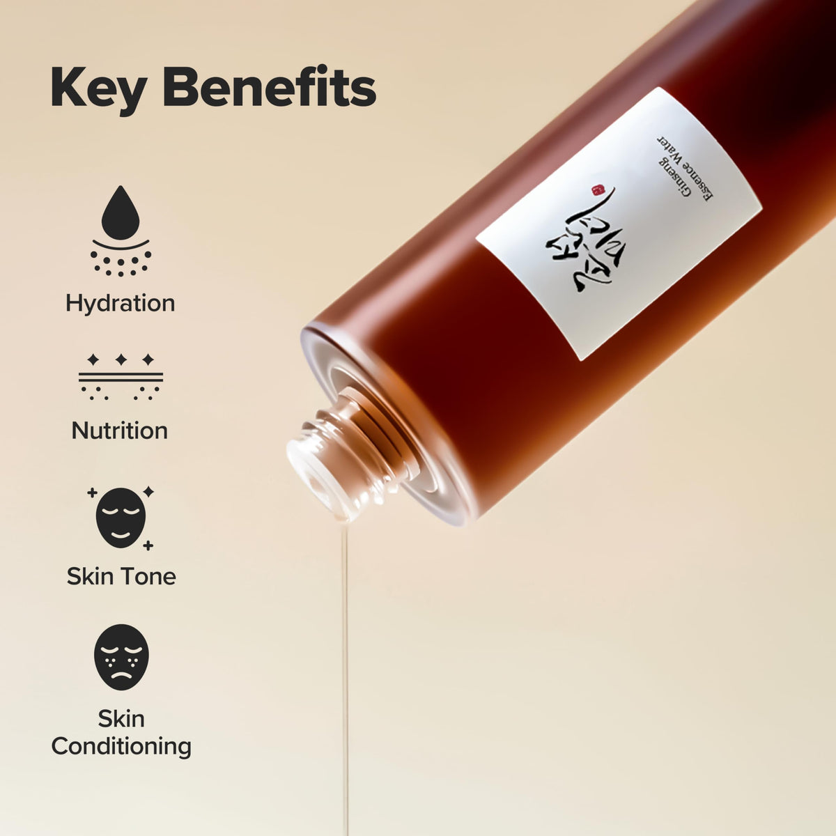 Beauty of Joseon Ginseng Essence Water, Hydrating Essence Toner with Ginseng Extract, Niacinamide and Glyceryl Glucoside, 150 mL