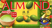 Meiji Almond Chocolate Matcha 67 g, Almonds Coated in Uji Matcha Quasi-Chocolate