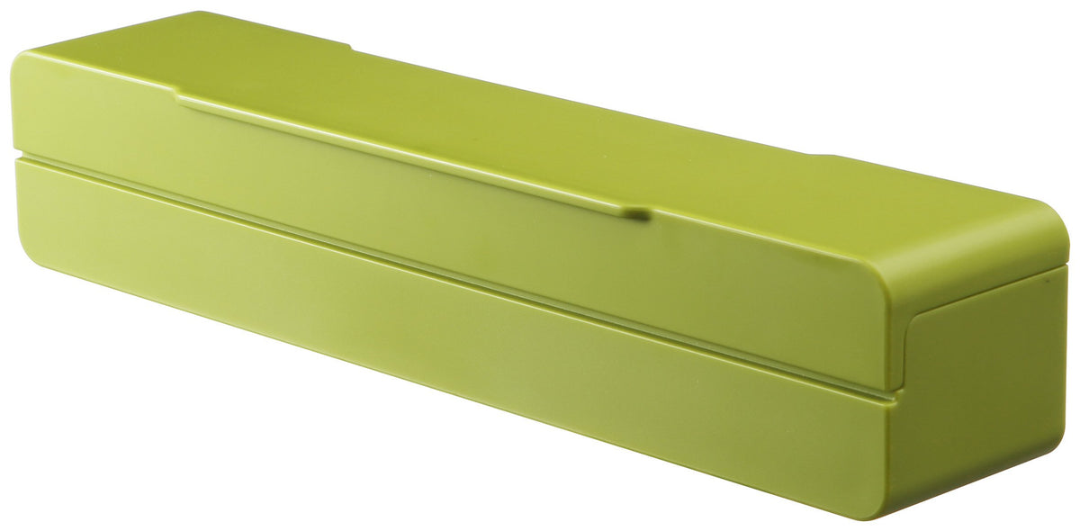 Yamazaki Aqua Magnet Wrap Case, Wrap Cutter Case for 22 cm or 30 cm Wide Wrap and Foil, ABS Resin with Stainless Blade, 22 cm Model 25 x 5.5 x 5 cm, White, Red or Green