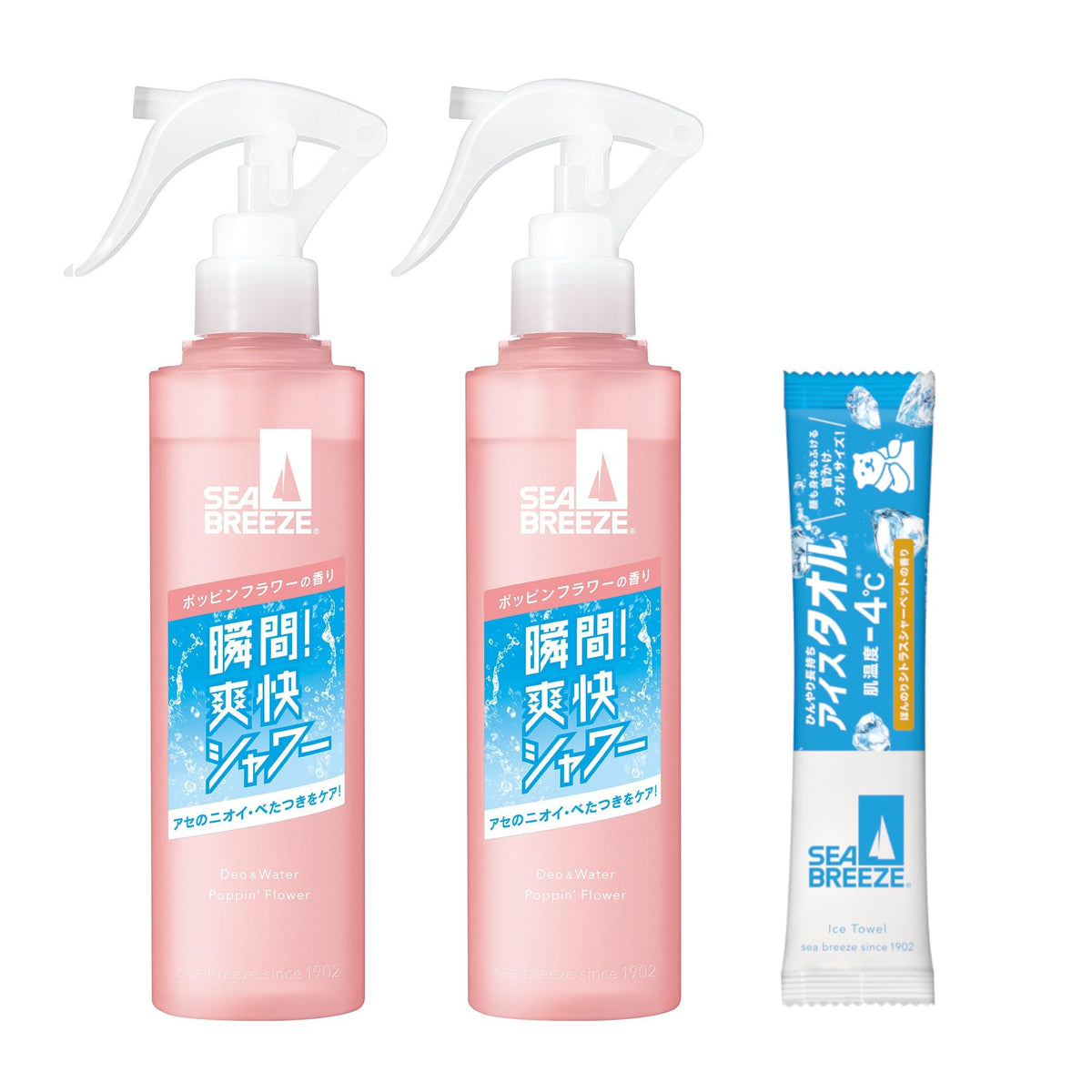SEA BREEZE Deo & Water, 145mL x2 Set + Sample (Quasi-Drug)