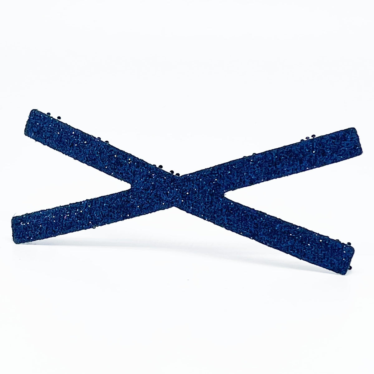 Glitter Plain-Color No-Crease Hair Clip for Bangs, Made in Japan, Ribbons, Cross, Hearts, Five-Point Shapes and Rectangles