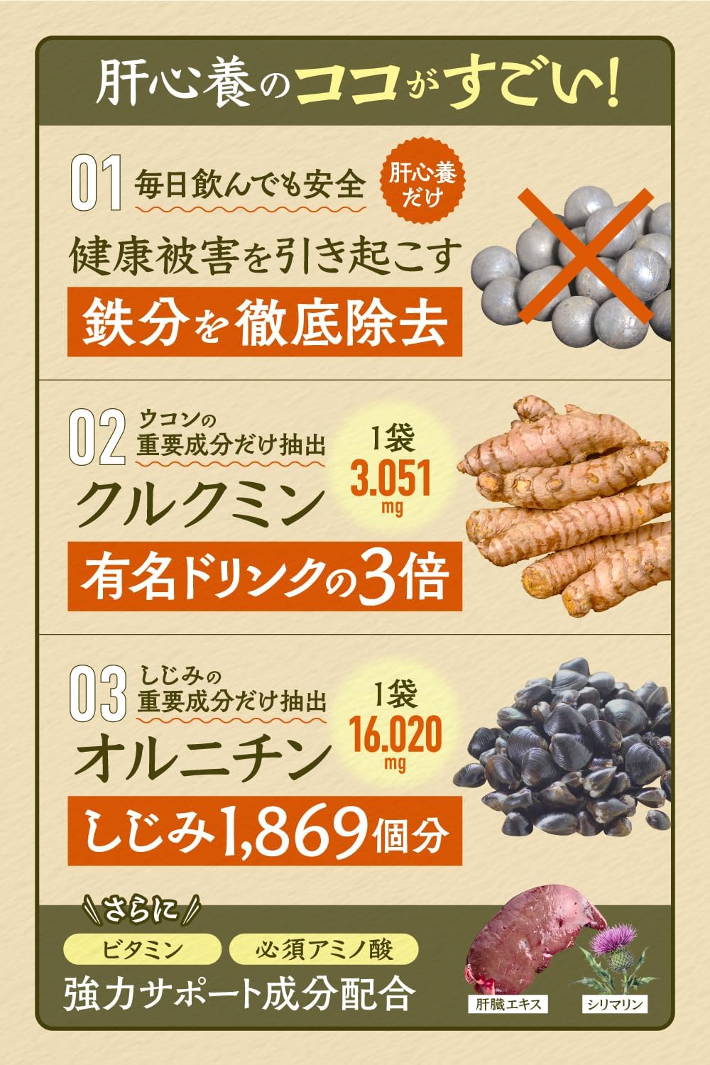 Five Star Honpo Ornithine Liver Extract Curcumin 3,051 mg Milk Thistle Silymarine Gamma gtp Gamma GTP Kidney [Turmeric Clam itself is not used, iron content, Thorough Removal] Drink Before Drinking