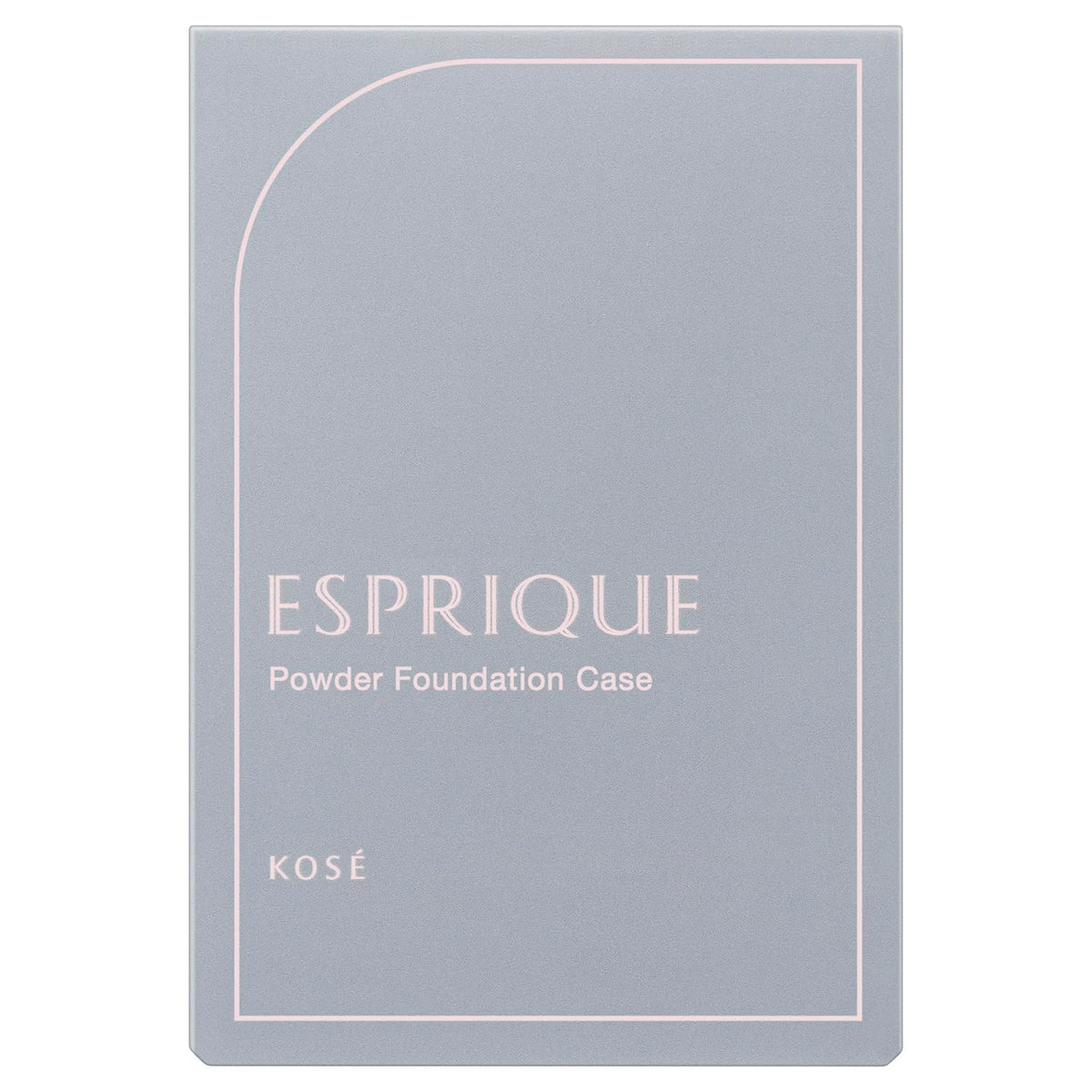 ESPRIQUE Powder Foundation Case C, Pearl Pink Compact Case with Gold Corner for Powder Foundation Refills