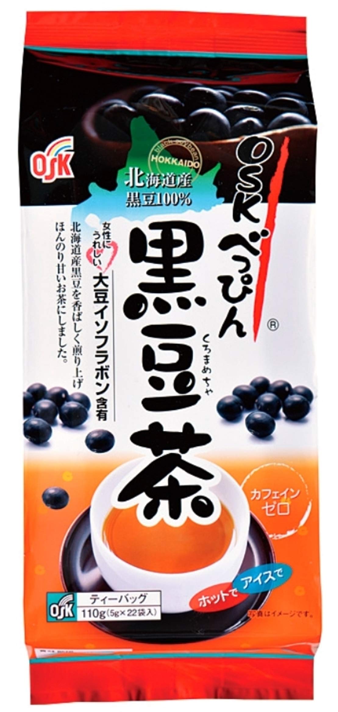 OSK Beppin Caffeine-Free Bean Tea Bags, Domestic Azuki 20 Bags Or Hokkaido Black Soybean 22 Bags