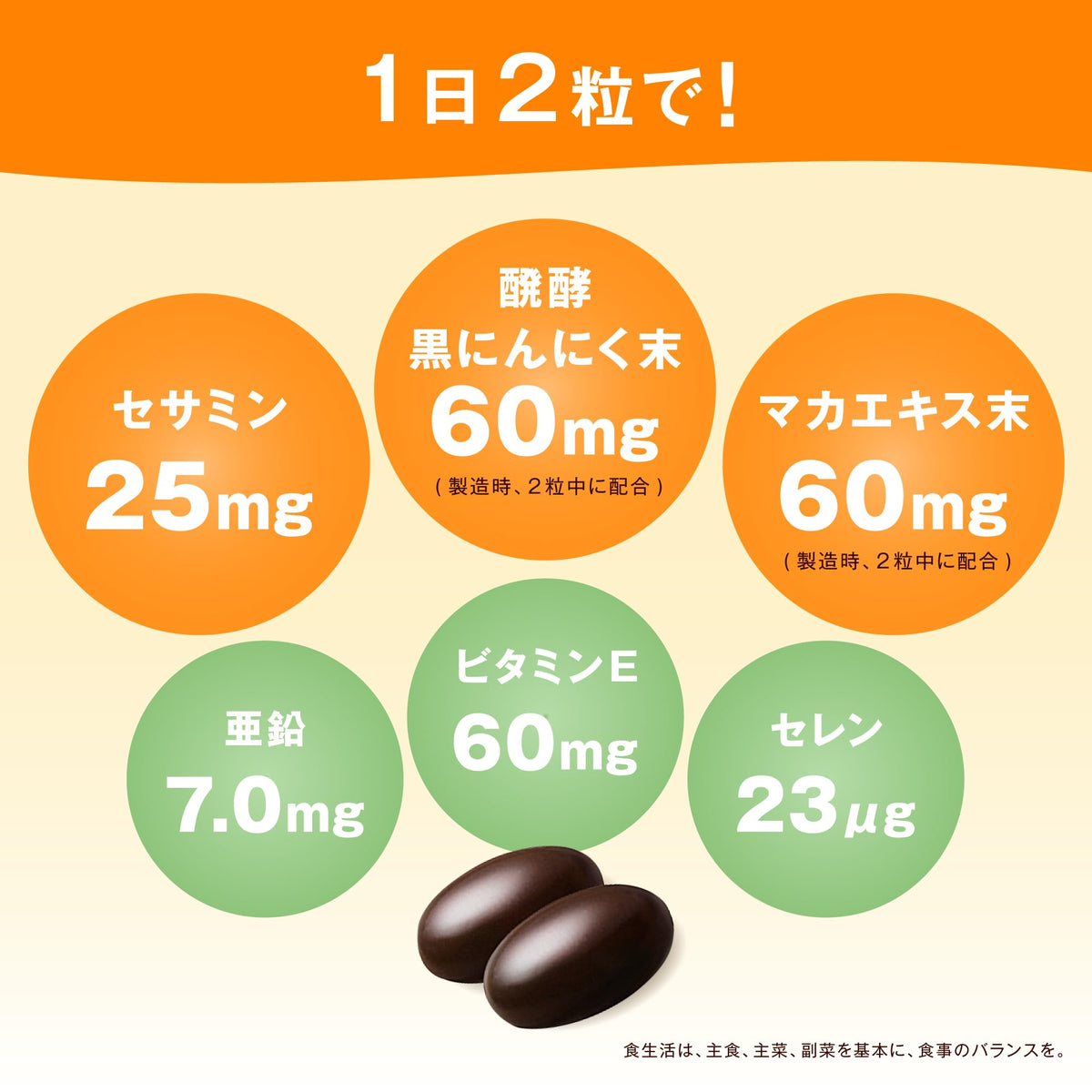 Black Sesamin 25 mg with Zinc, Vitamin E, Fermented Black Garlic, Maca and Selenium, Value Pouch of 180 Soft Capsules for 90 Days, Nutritional-Function Food (Zinc)