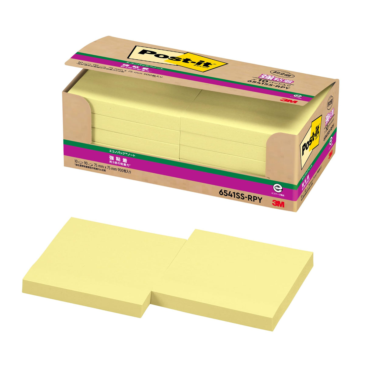 3M Post-it Strong Adhesive Sticky Notes 75 x 75 mm, 90 Sheets per Pad, Neon or Pastel Colours, Packs of 5, 6, 10, 20 or 40 Pads