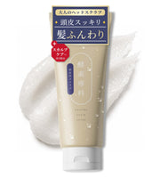 Kousosenka Enzyme Head Scrub 150 g, Soft Gel Scalp Scrub with Papain, Protease, Lipase and Sea Salt, Woody Bouquet Scent