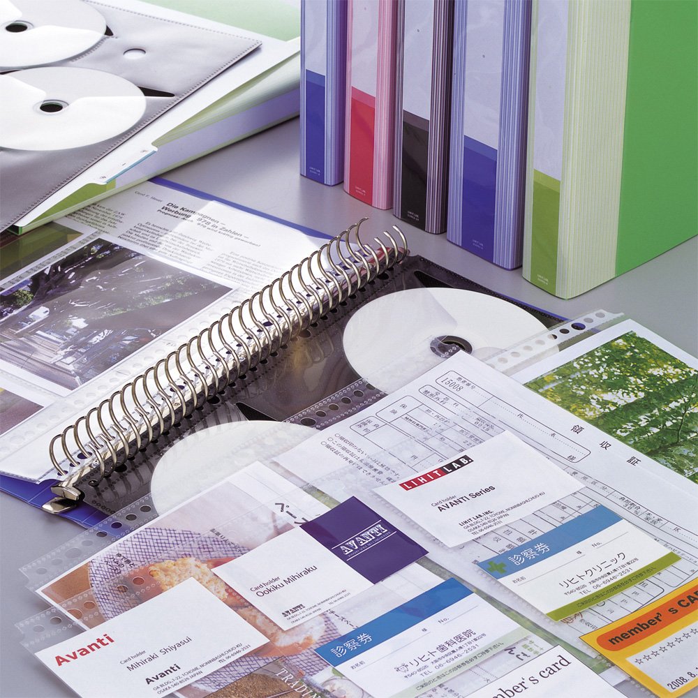 Lihit Lab Refill Binder G3901-8, A4 Vertical 30-Hole Binder for About 60 Refill Sheets, Blue, 25 mm Wide, 260 x 314 mm, Refills Sold Separately