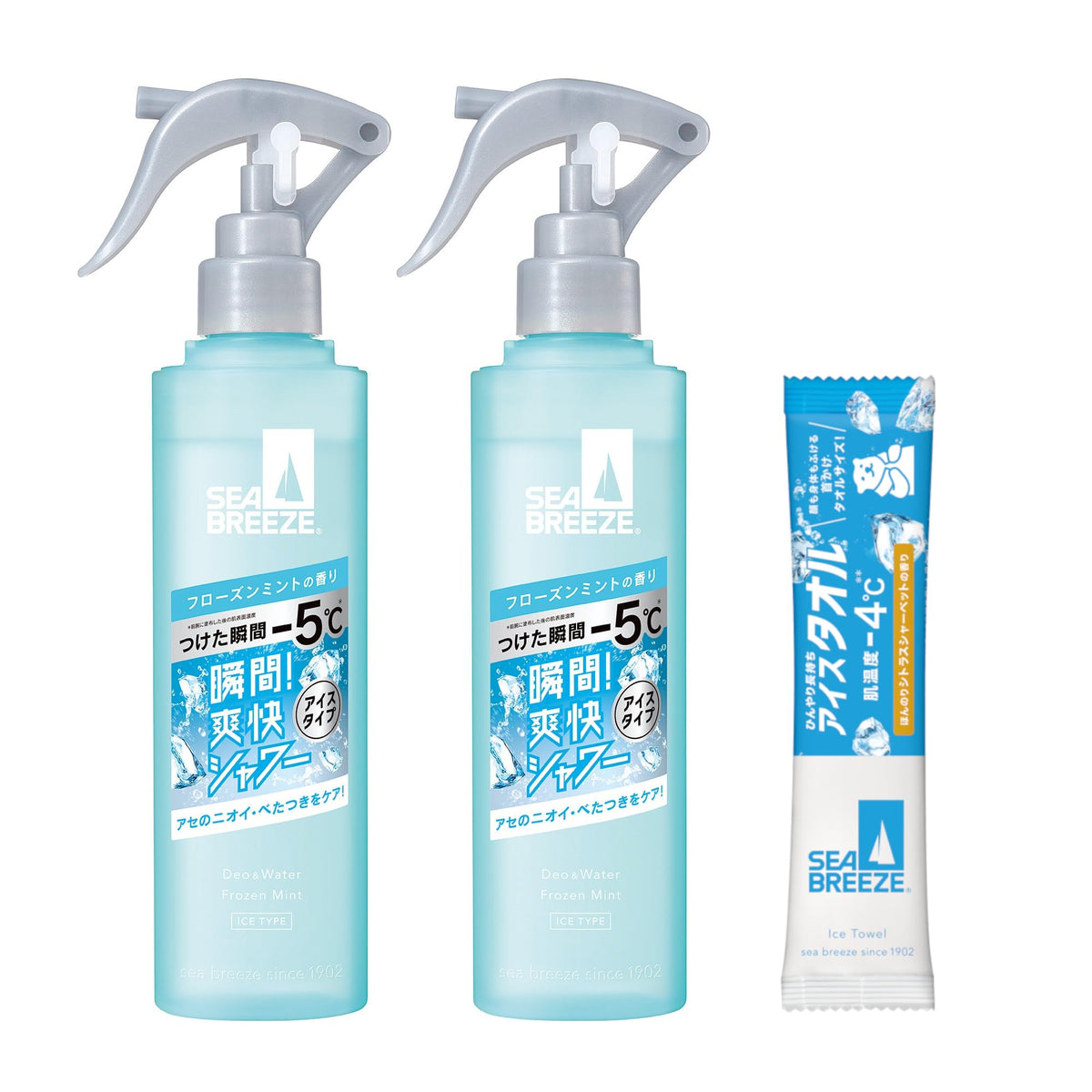 SEA BREEZE Deo & Water, 145mL x2 Set + Sample (Quasi-Drug)