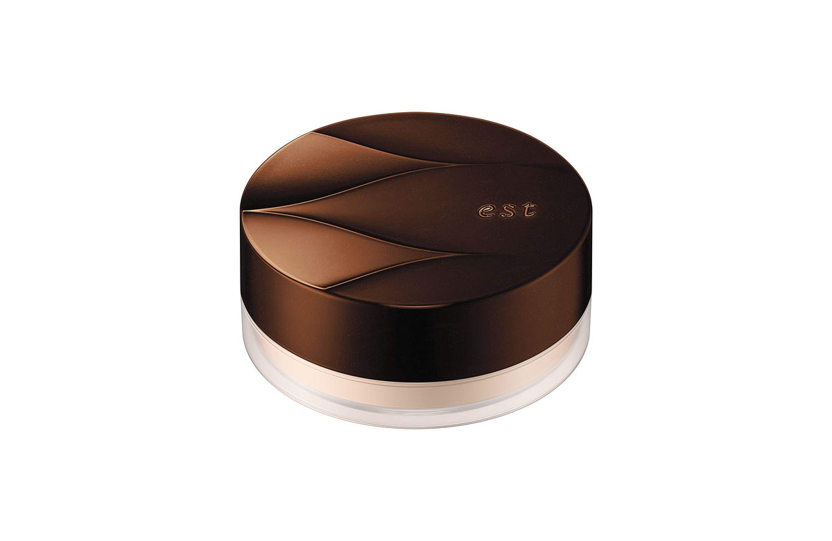 est Long-Lasting Loose Powder, Lightweight Face Powder with Puff and Ribbon Jar, Lucent or Pearl, 15 g