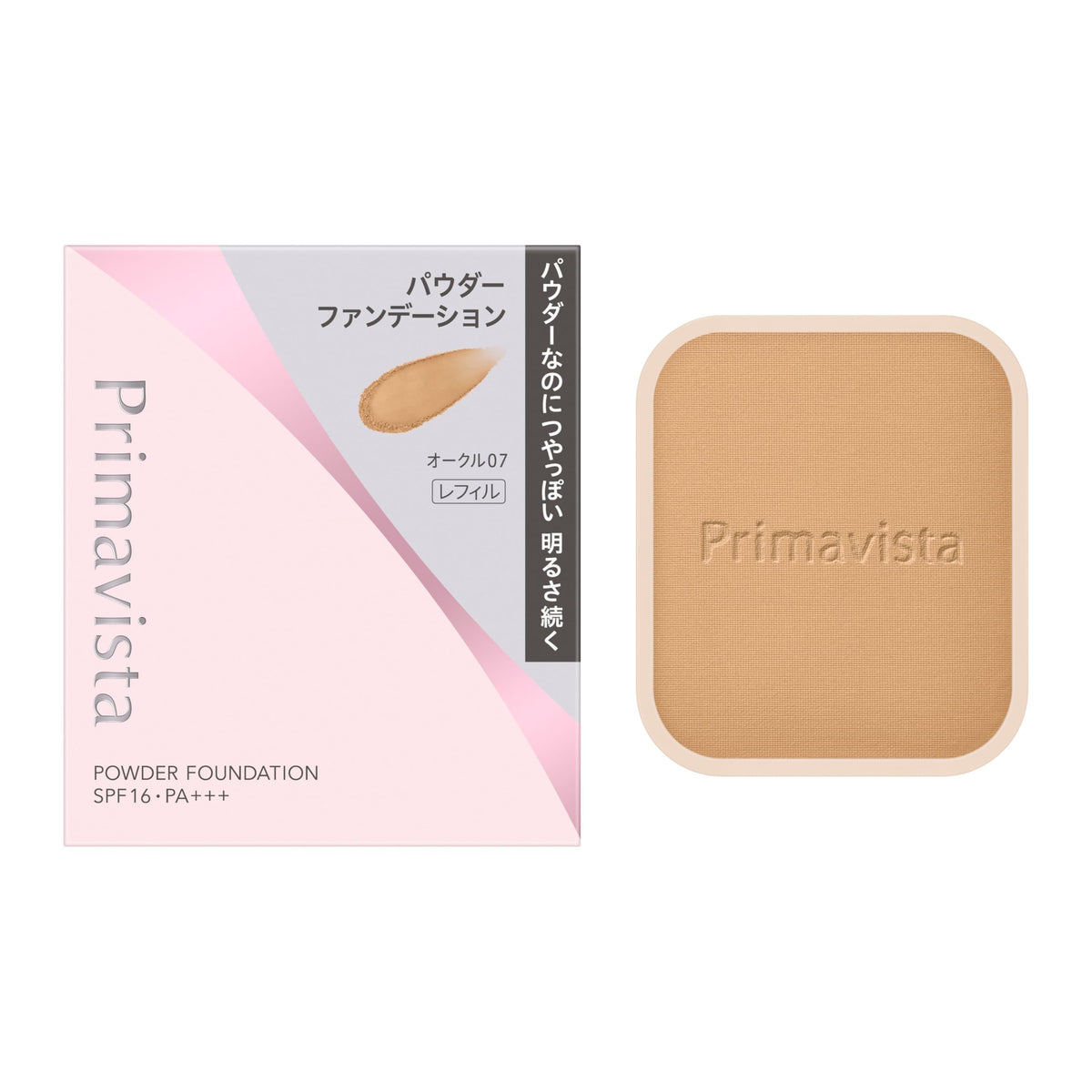 Primavista Bright Charge Powder Foundation Refill SPF16 PA+++ with Sponge, Seven Shades, Pore and Colour-Unevenness Cover Pressed Powder, Made in Japan
