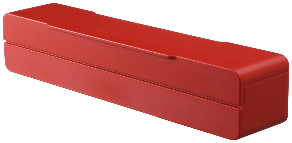Yamazaki Aqua Magnet Wrap Case, Wrap Cutter Case for 22 cm or 30 cm Wide Wrap and Foil, ABS Resin with Stainless Blade, 22 cm Model 25 x 5.5 x 5 cm, White, Red or Green