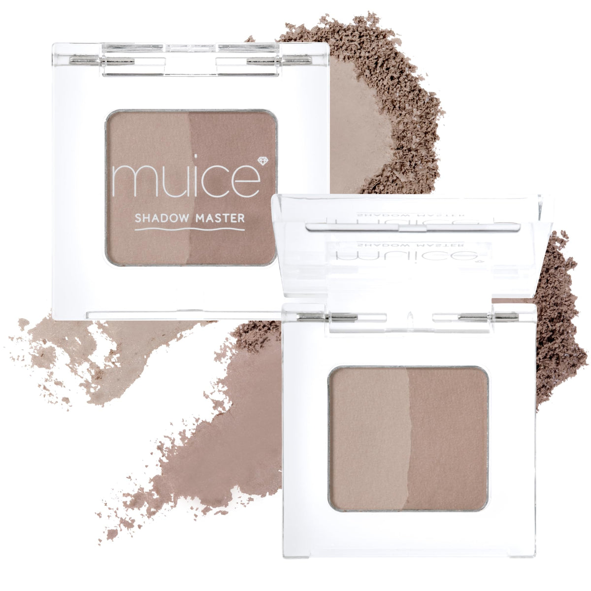 Shadow Master Two-Colour Point Shading Palette, Natural, Light and Dark Contour Powder for Nose, Under-Eye, Philtrum and Jawline