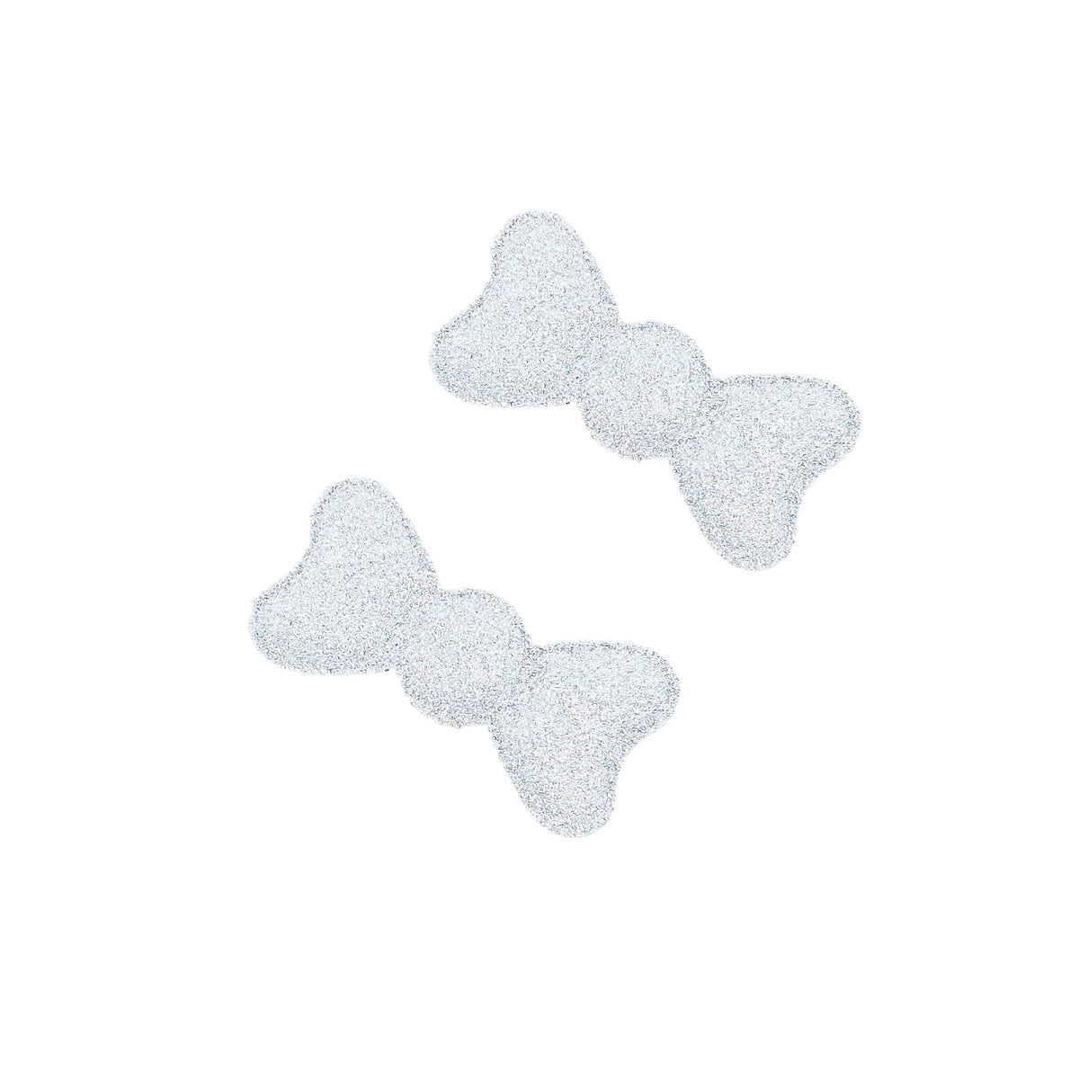 Glitter Plain-Color No-Crease Hair Clip for Bangs, Made in Japan, Ribbons, Cross, Hearts, Five-Point Shapes and Rectangles