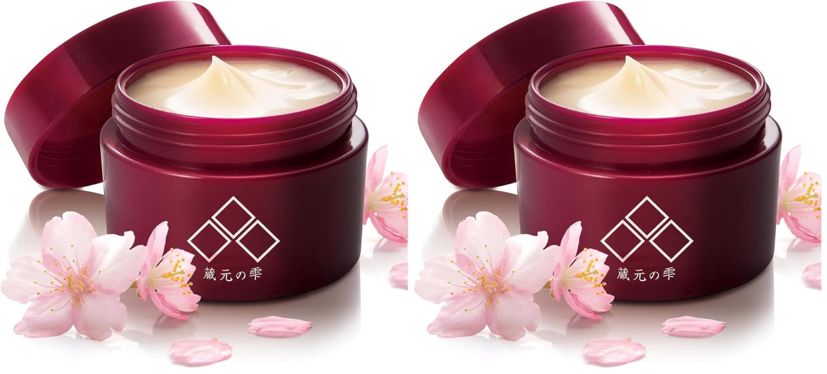 Kuramoto no Shizuku Sake Lees Beauty Cream with Rice Bran, Yogurt, Vitamin C, Prune and AHA, 6 g, 20 g or 50 g Jar