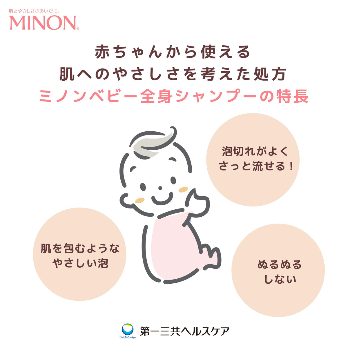 MINON Baby Whole Body Foam Wash 350mL