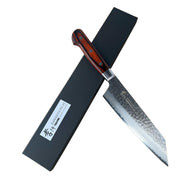 Sakai Takayuki Hammered 33-Layer Damascus VG10 Kengata Santoku Knife 160 mm