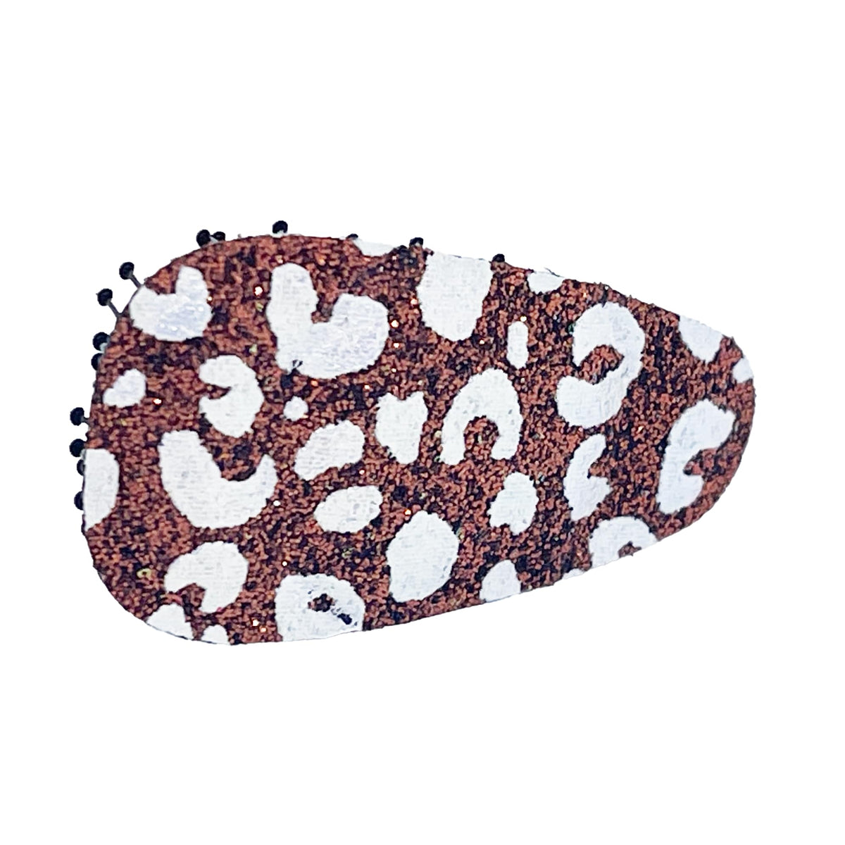Glitter No-Crease Hair Clip for Bangs, Made in Japan, Cross, Mini Oval, Teardrop and Ribbon Shapes in Many Colors