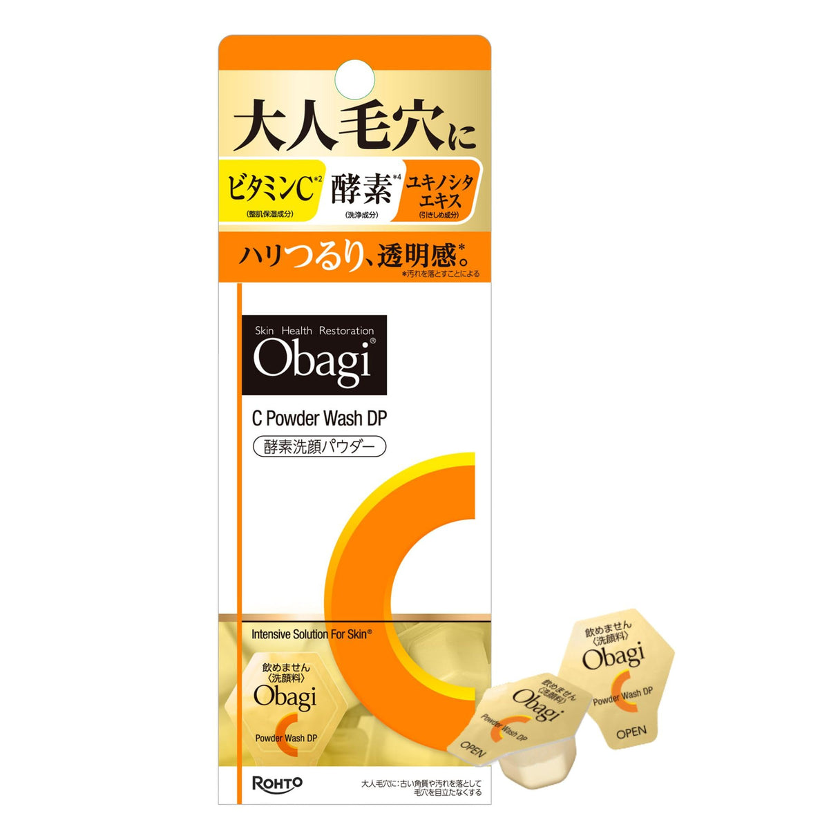 ROHTO Obagi C Enzyme Face Wash Powder DP — Pore-Care Vitamin C Cleanser, 30 Capsules