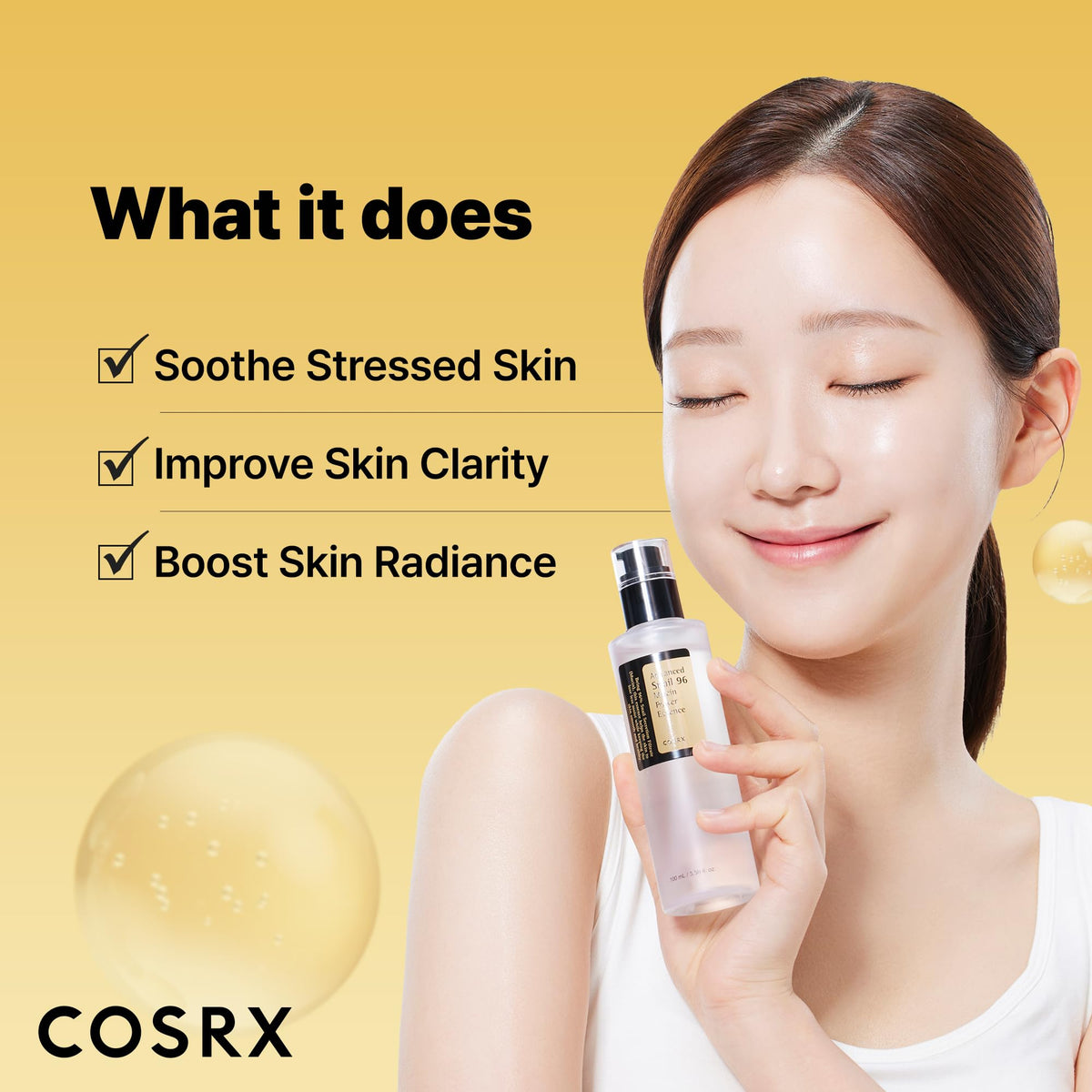 COSRX Advanced Snail 96 Mucin Power Essence, Hydrating Face Essence with 96% Snail Secretion Filtrate, 100 mL