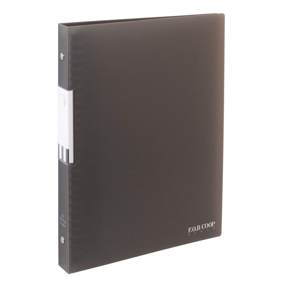 Kyokuto F.O.B COOP Loose-Leaf Binder, Metal Rings Holding About 140 Leaves, Pockets in Both Covers, A5 20-Hole, B5 26-Hole or A4 30-Hole, Clear, White, Grey or Black