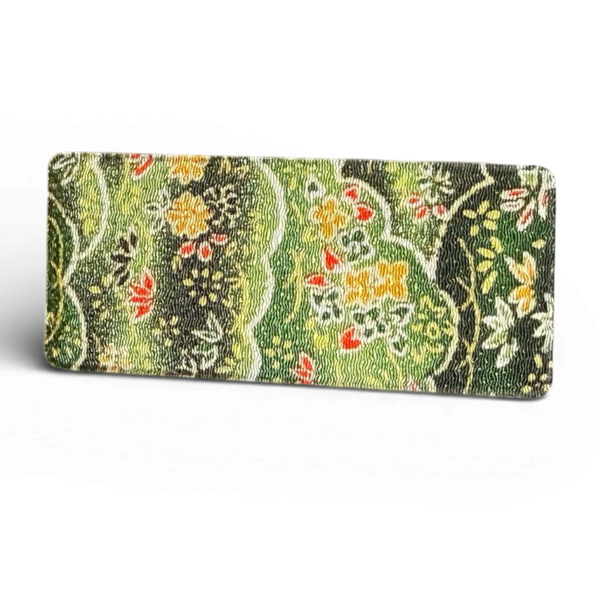Japanese Chirimen Cloud and Flower Pattern No-Crease Hair Clip for Bangs, Made in Japan, 7 Shapes and 5 Colors