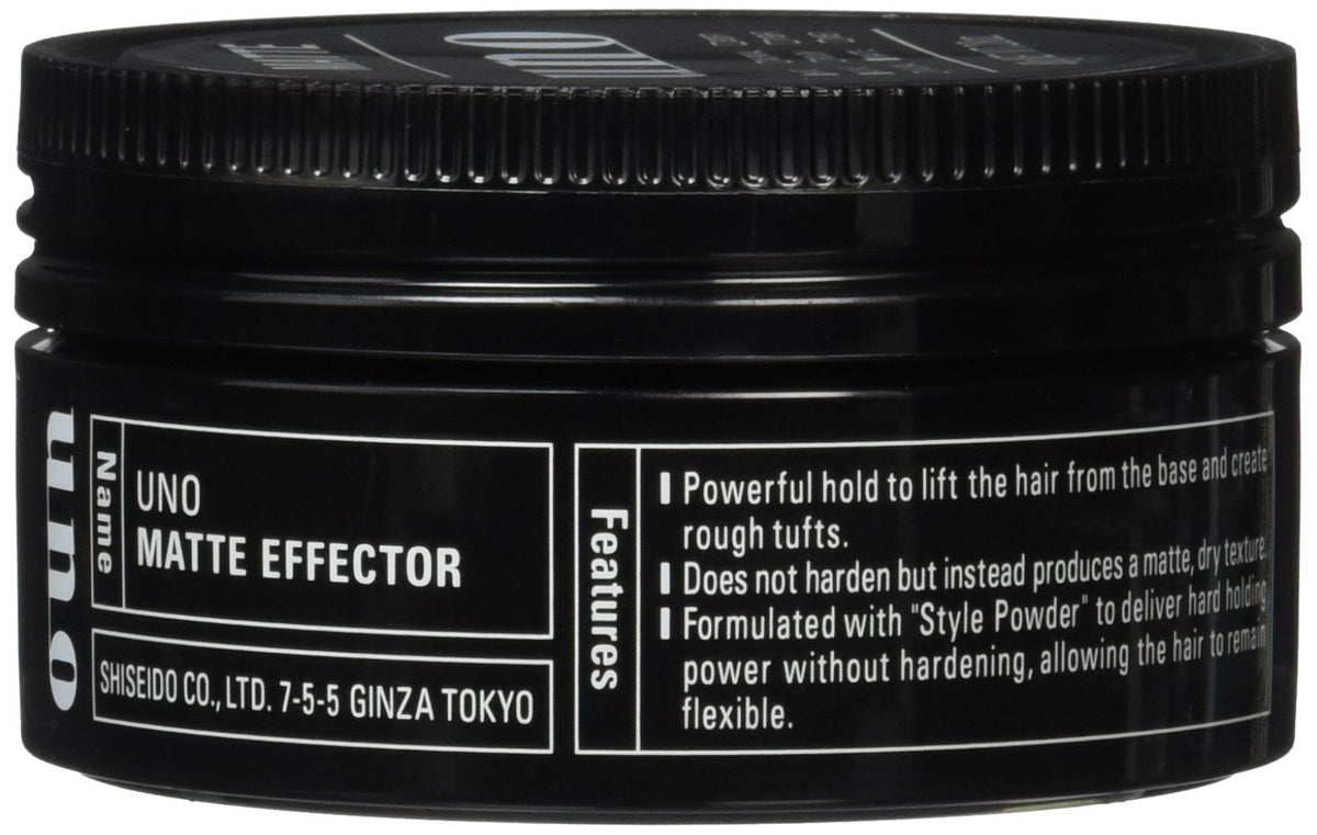 UNO Matte Effector Hair Wax, 80 g, Dry Matte-Finish Styling Wax from Shiseido
