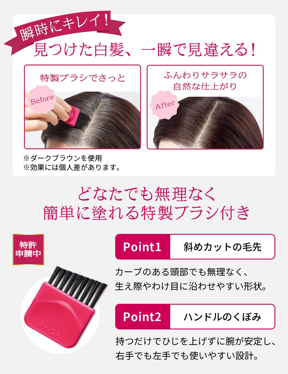 PRIOR Hair Foundation — Instant Gray Hair Cover