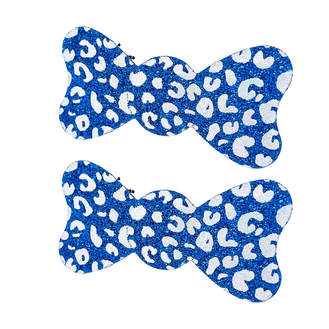 Glitter Plain-Color No-Crease Hair Clip for Bangs, Made in Japan, Mini Ribbons, Mini Ovals, Mini Tiaras and Crosses in Sets of 2