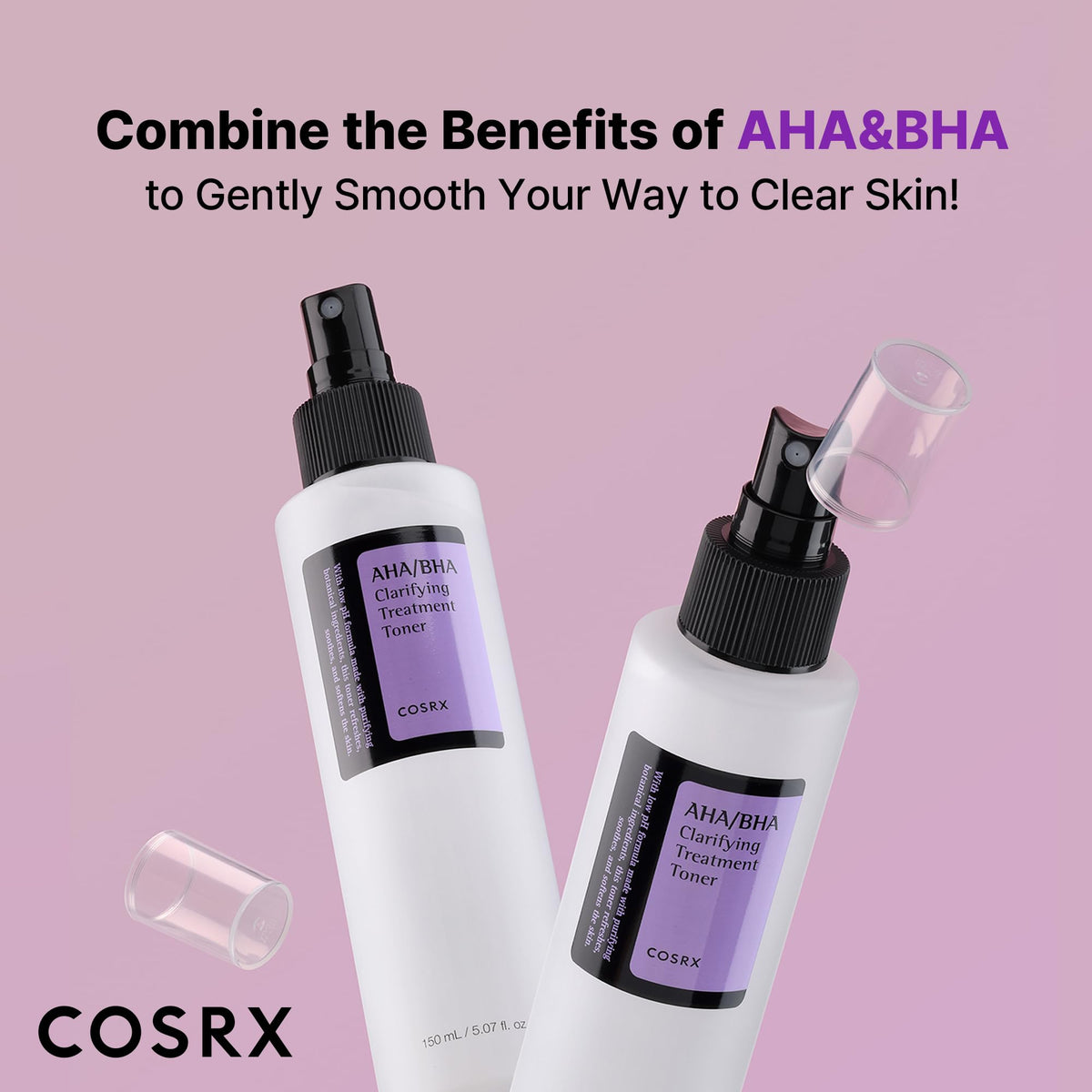 COSRX AHA/BHA Clarifying Treatment Toner, Gentle Renewing Mist Toner with Glycolic Acid and Betaine Salicylate, 150 mL
