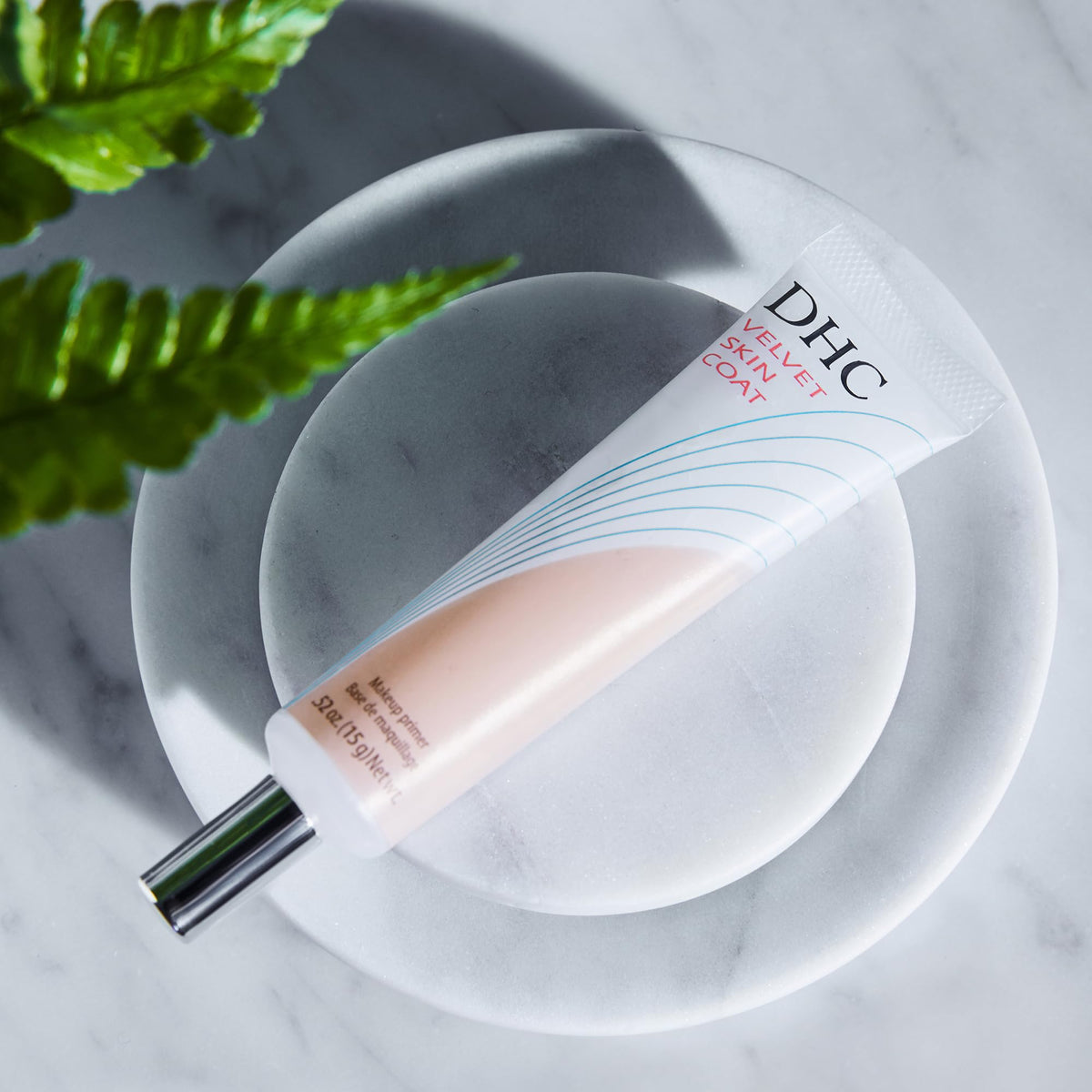 DHC Velvet Skin Coat Makeup Primer for Fine Lines and Pores, Silicone-Based Smoothing Face Primer, 15 g
