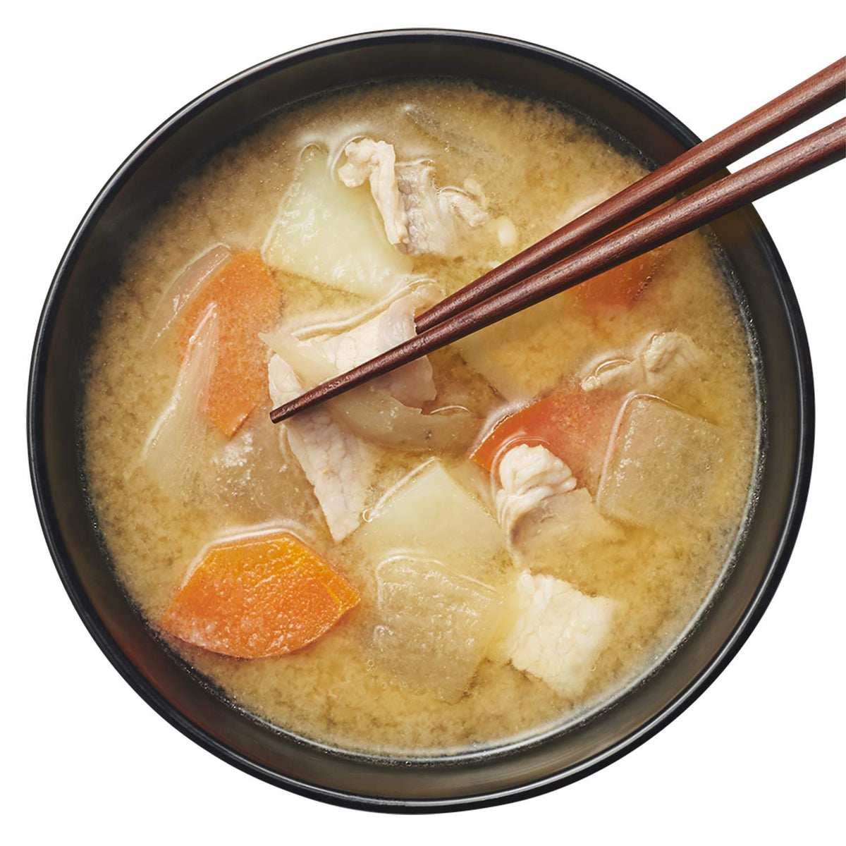 Mellow Flavor Instant Miso Soup Cup, Pork And Vegetable (Tonjiru), 6 Cups