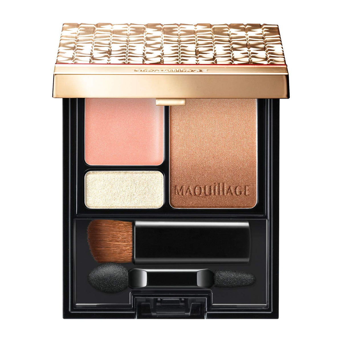 Three-Color Gradation Eyeshadow Palette With Brush, 4 g, Five Shades
