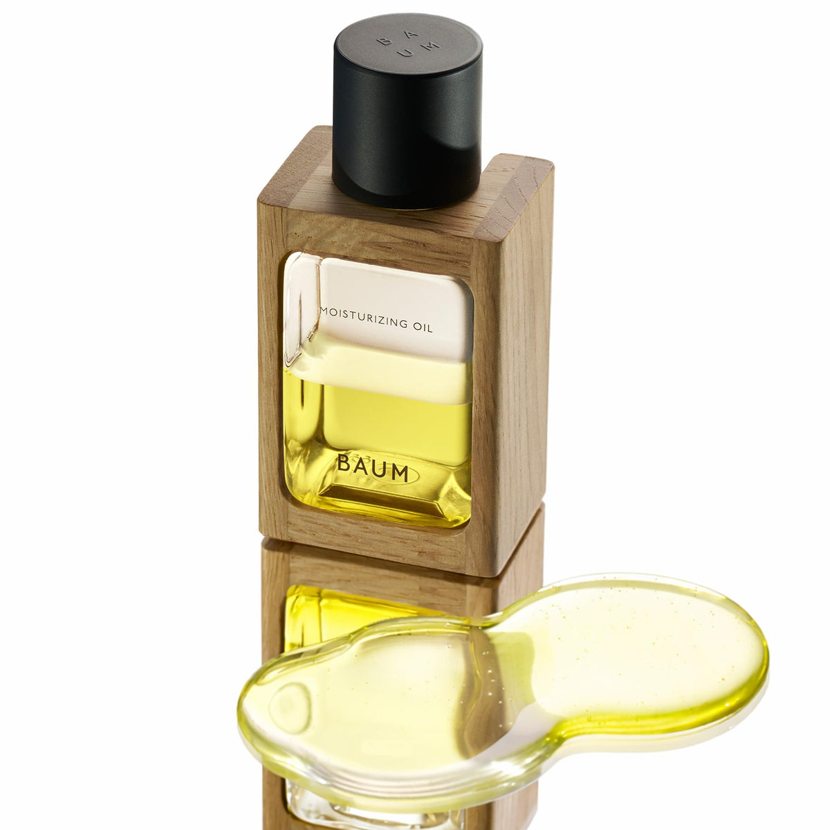 BAUM Moisturizing Oil n, Two-Layer Skin Oil with Woodland Winds Scent in a Wooden Case, 60 mL Bottle or 60 mL Refill
