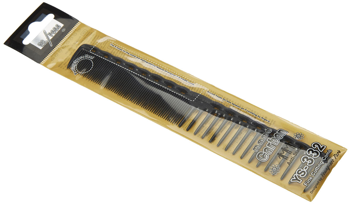 Y.S.PARK YS-332 Cutting Comb, Carbon Black, Heat-Resistant Salon Comb