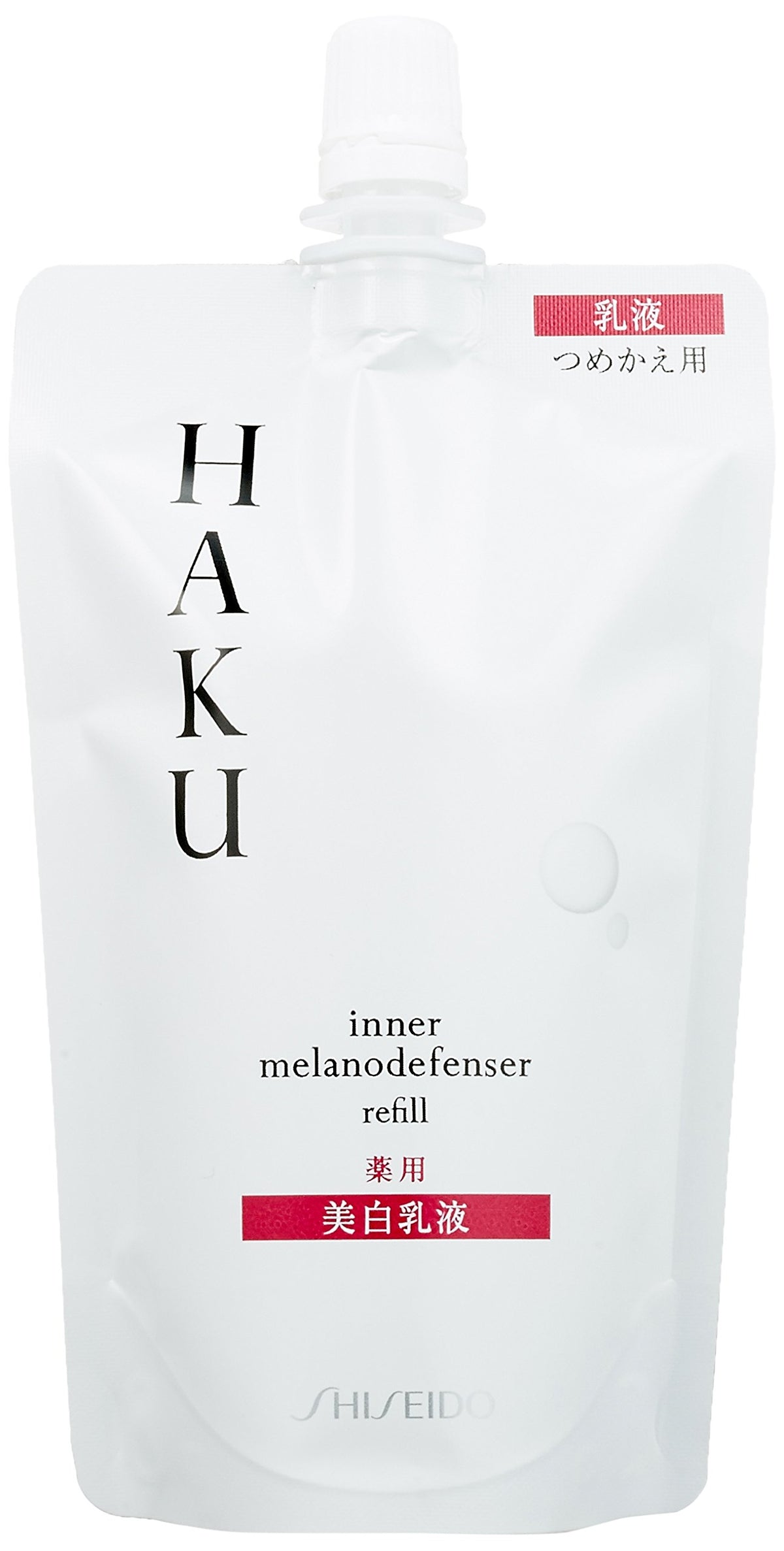 Shiseido HAKU Inner Melanodefenser Medicated Whitening Emulsion, Spot-Prevention Face Emulsion, 120 mL Bottle or 100 mL Refill